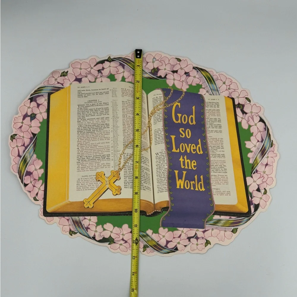 VNTG 1989‎ Beistle Religious Easter Wall Decor Lot Bible Cross Dove Trumpet USA